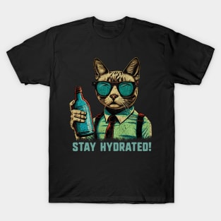 Drink Water Stay Hydrated Cat T-Shirt